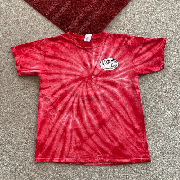 Gildan | Shirts & Tops | Duck Donuts Outer Banks Nc Youth L Tie Dye Tshirt | Poshmark